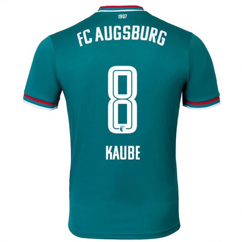 Danxen Uomo Maglia Moritz Kaube #8 Verde Scuro Kit Gara Away 2024/25 Maglietta