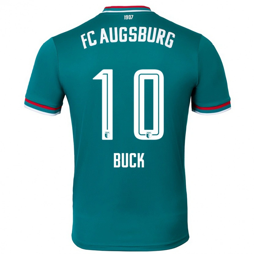 Danxen Uomo Maglia Dustin Buck #10 Verde Scuro Kit Gara Away 2024/25 Maglietta