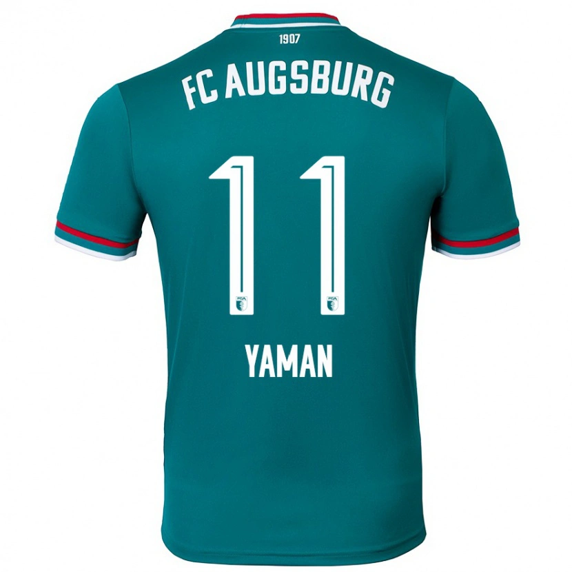 Danxen Uomo Maglia Kerim Yaman #11 Verde Scuro Kit Gara Away 2024/25 Maglietta