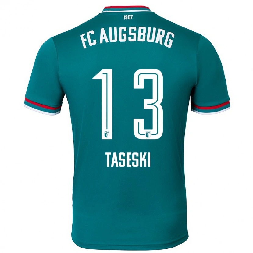 Danxen Uomo Maglia Kristijan Taseski #13 Verde Scuro Kit Gara Away 2024/25 Maglietta