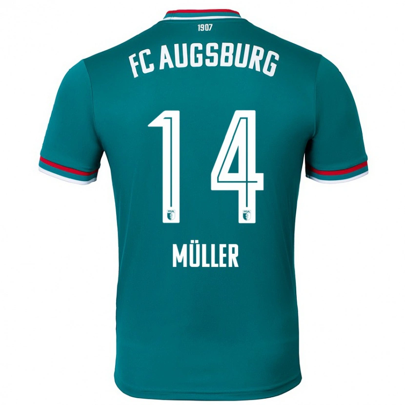 Danxen Uomo Maglia Mato Müller #14 Verde Scuro Kit Gara Away 2024/25 Maglietta