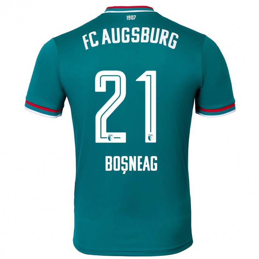 Danxen Uomo Maglia Ioan Boșneag #21 Verde Scuro Kit Gara Away 2024/25 Maglietta