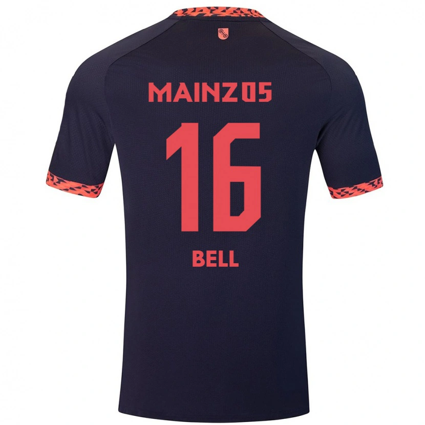 Danxen Uomo Maglia Stefan Bell #16 Blu Corallo Rosso Kit Gara Away 2024/25 Maglietta