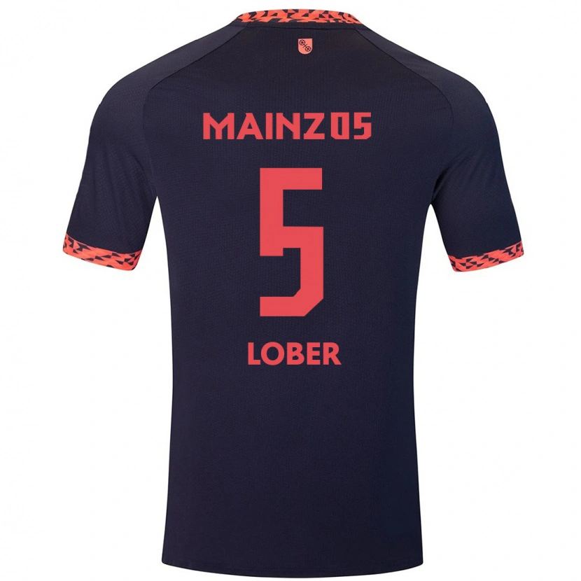 Danxen Uomo Maglia Jana Löber #5 Blu Corallo Rosso Kit Gara Away 2024/25 Maglietta