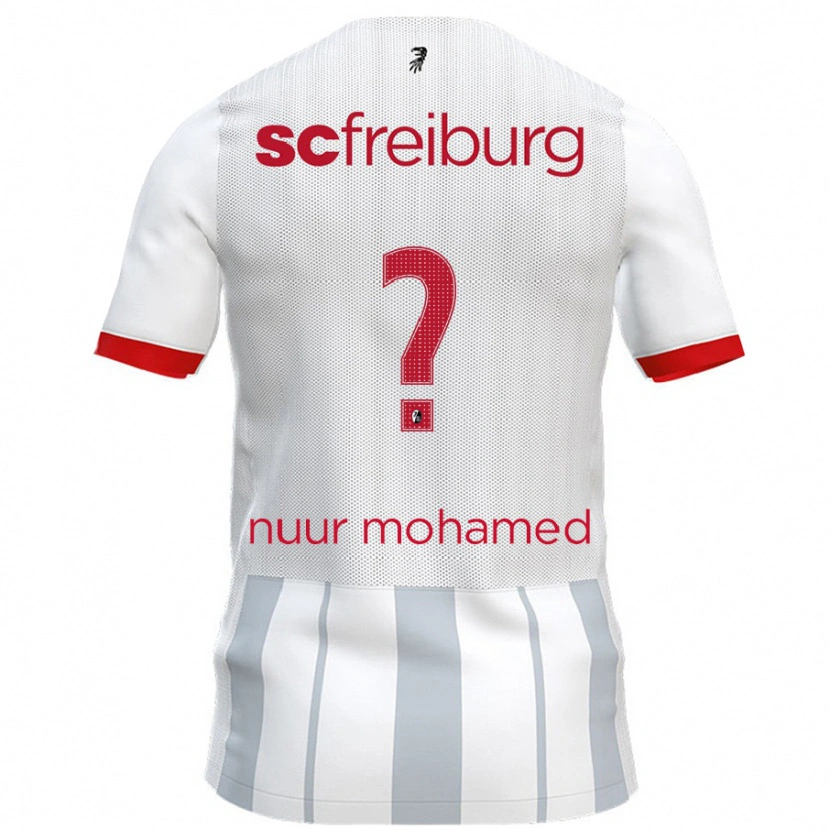 Danxen Uomo Maglia Billal Nuur Mohamed #0 Bianco Grigio Kit Gara Away 2024/25 Maglietta