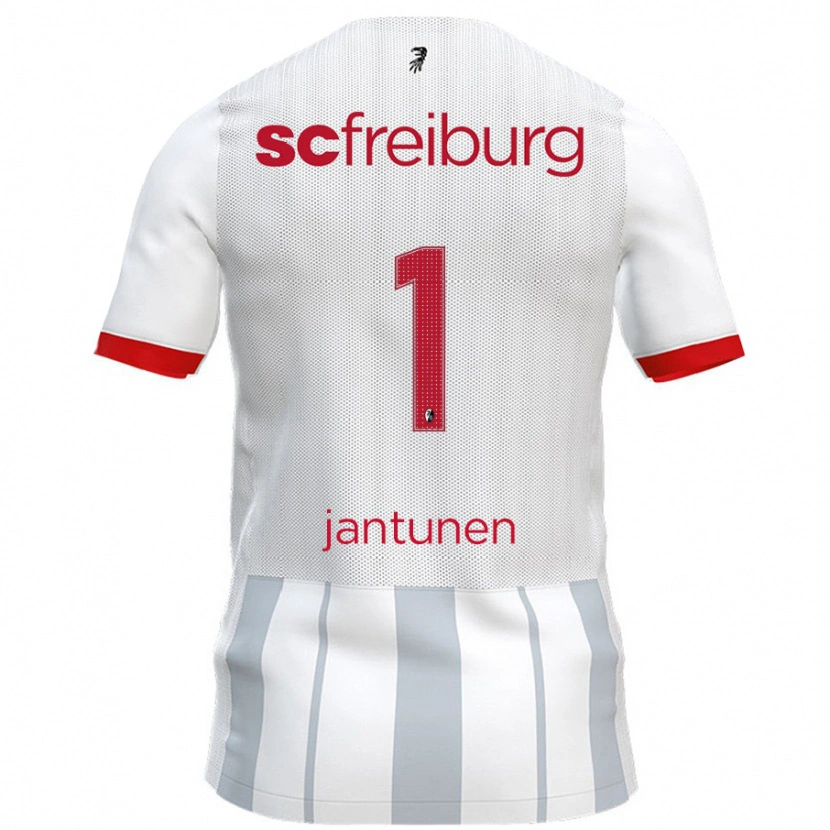 Danxen Uomo Maglia Jaaso Jantunen #1 Bianco Grigio Kit Gara Away 2024/25 Maglietta