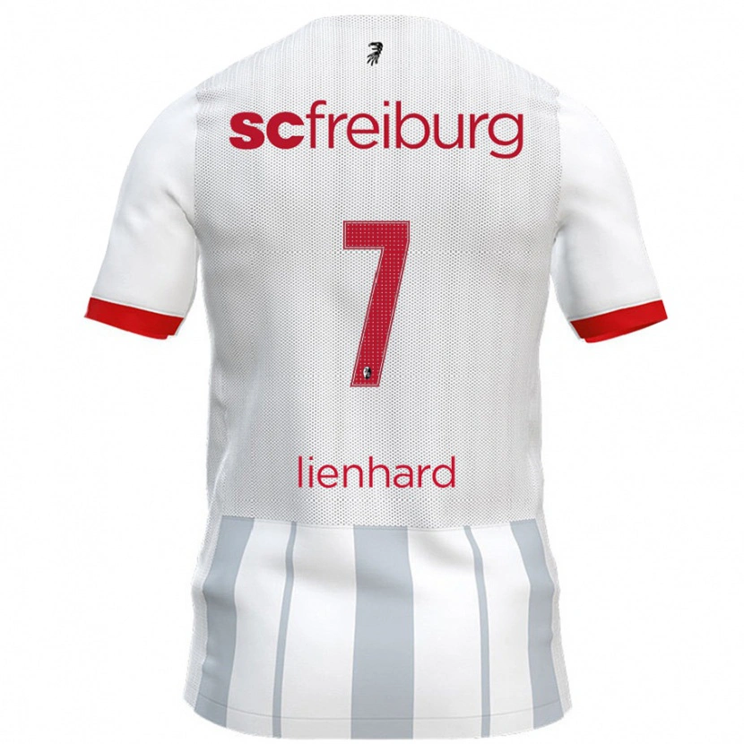 Danxen Uomo Maglia Patrick Lienhard #7 Bianco Grigio Kit Gara Away 2024/25 Maglietta