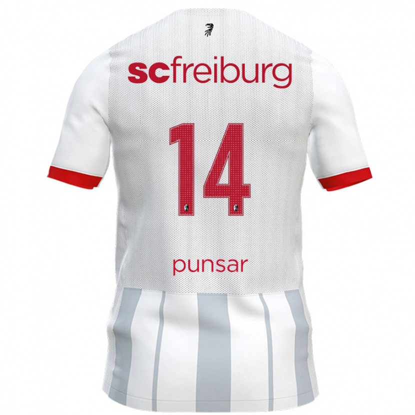 Danxen Uomo Maglia Milla Punsar #14 Bianco Grigio Kit Gara Away 2024/25 Maglietta