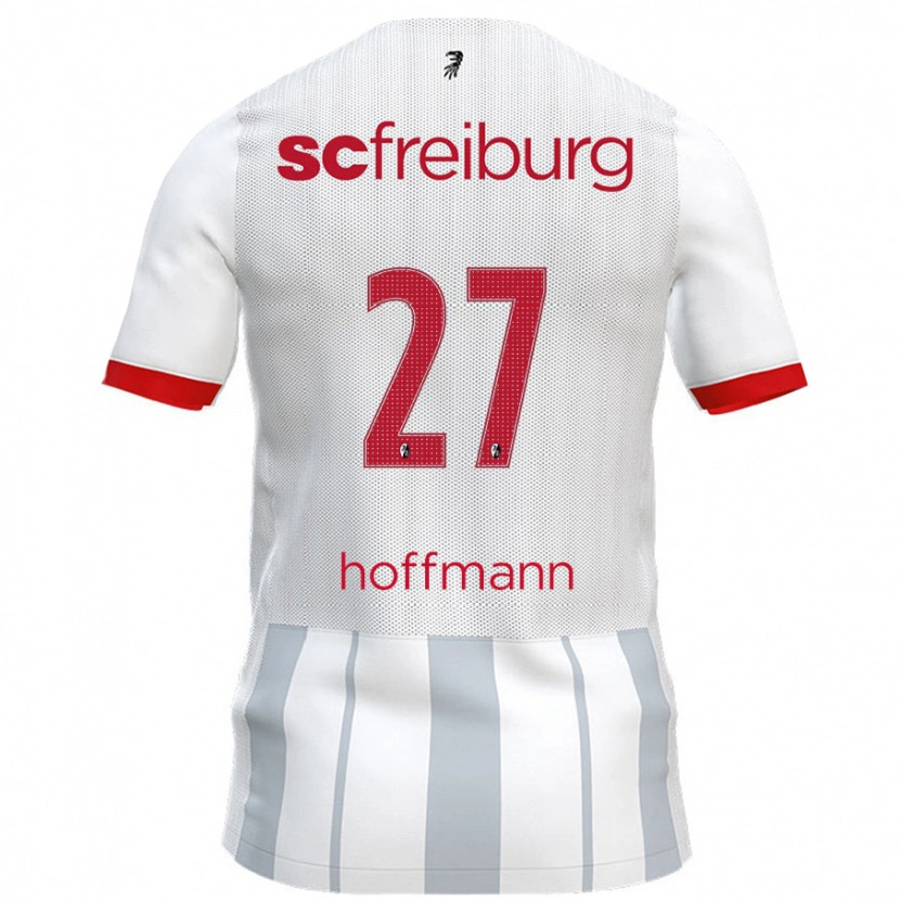 Danxen Uomo Maglia Giovanna Hoffmann #27 Bianco Grigio Kit Gara Away 2024/25 Maglietta