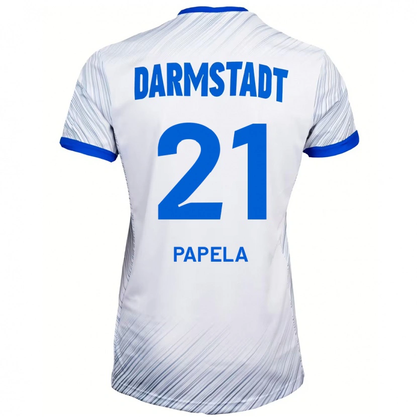 Danxen Uomo Maglia Merveille Papela #21 Bianco Blu Kit Gara Away 2024/25 Maglietta