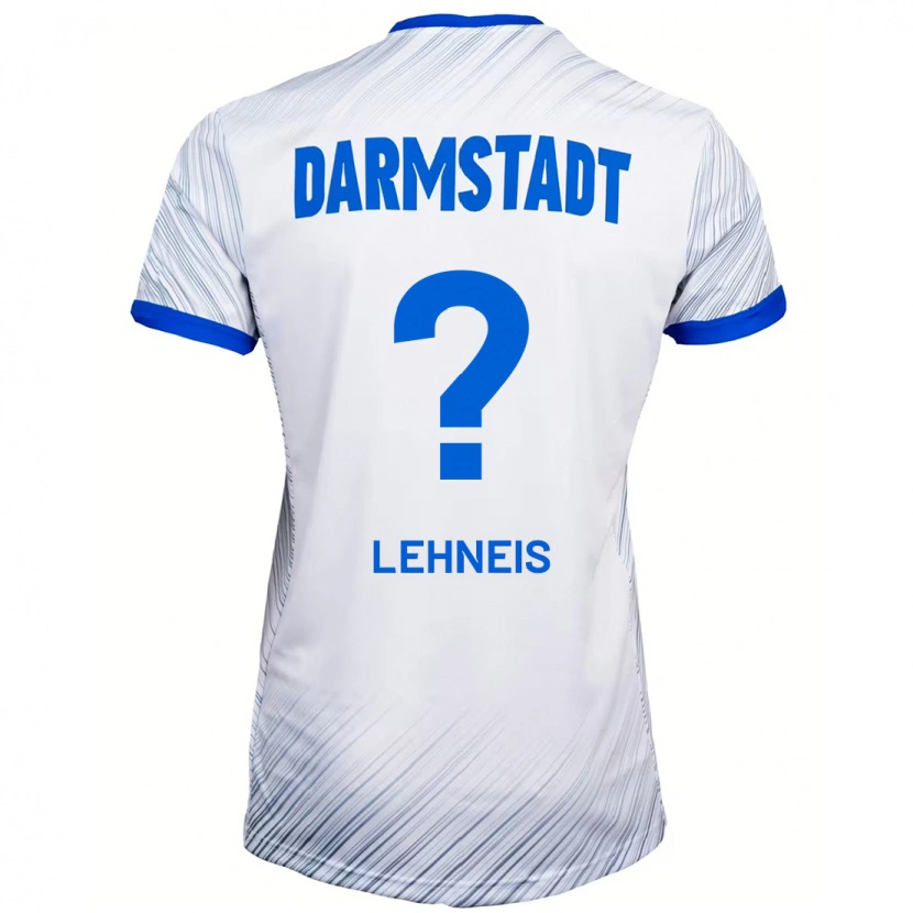 Danxen Uomo Maglia Daniel Lehneis #0 Bianco Blu Kit Gara Away 2024/25 Maglietta