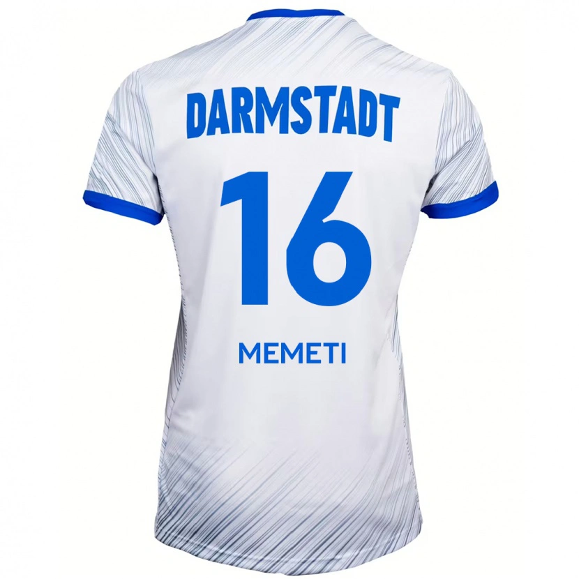 Danxen Uomo Maglia Dilon Memeti #16 Bianco Blu Kit Gara Away 2024/25 Maglietta