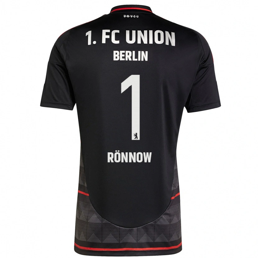 Danxen Uomo Maglia Frederik Rönnow #1 Nero Kit Gara Away 2024/25 Maglietta