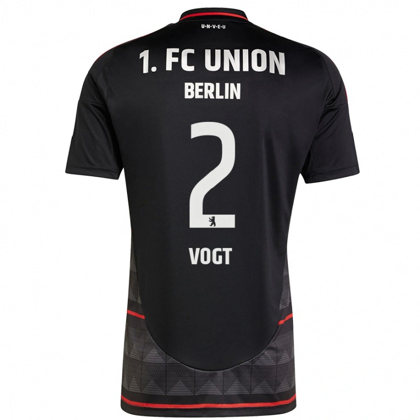 Danxen Uomo Maglia Kevin Vogt #2 Nero Kit Gara Away 2024/25 Maglietta