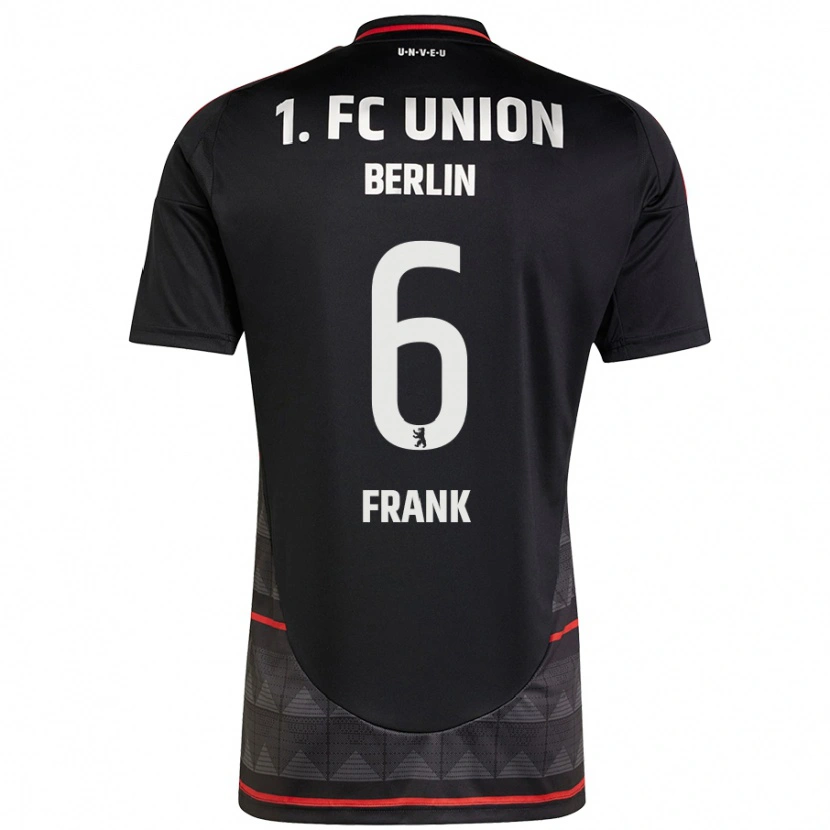Danxen Uomo Maglia Celine Frank #6 Nero Kit Gara Away 2024/25 Maglietta
