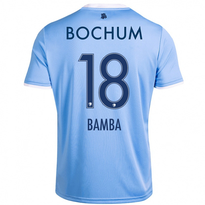 Danxen Uomo Maglia Samuel Bamba #18 Azzurro Cielo Kit Gara Away 2024/25 Maglietta
