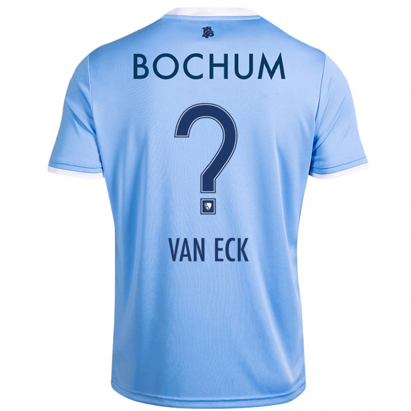 Danxen Uomo Maglia Ole Van Eck #0 Azzurro Cielo Kit Gara Away 2024/25 Maglietta