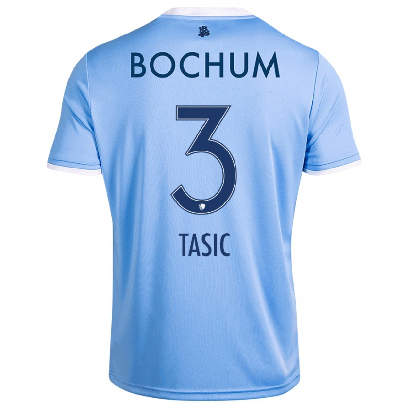 Danxen Uomo Maglia Stevan Tasic #3 Azzurro Cielo Kit Gara Away 2024/25 Maglietta
