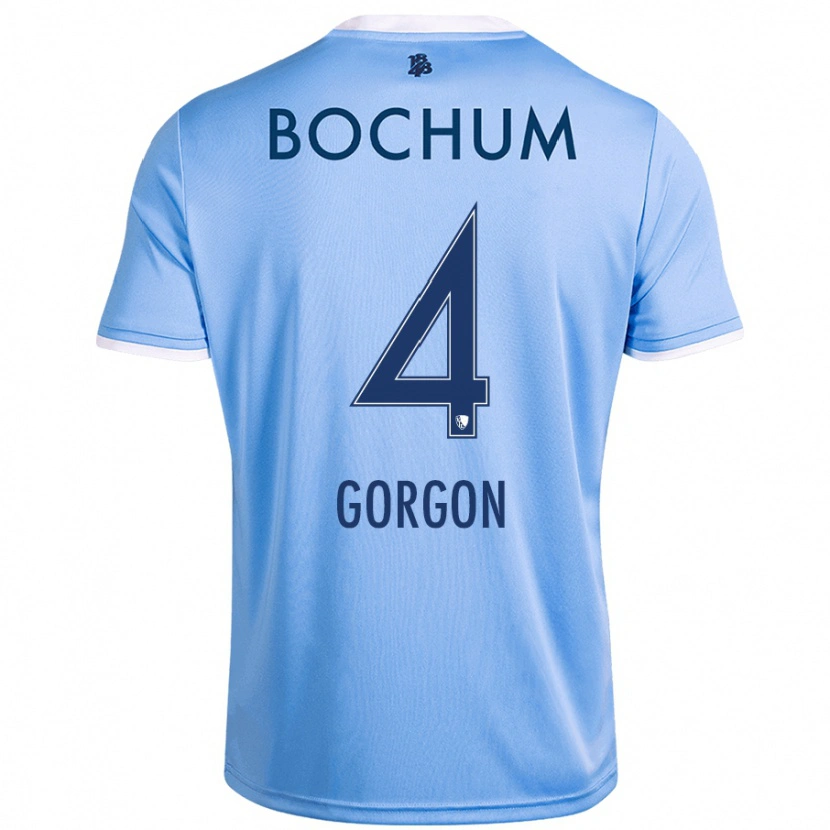 Danxen Uomo Maglia Felix Gorgon #4 Azzurro Cielo Kit Gara Away 2024/25 Maglietta