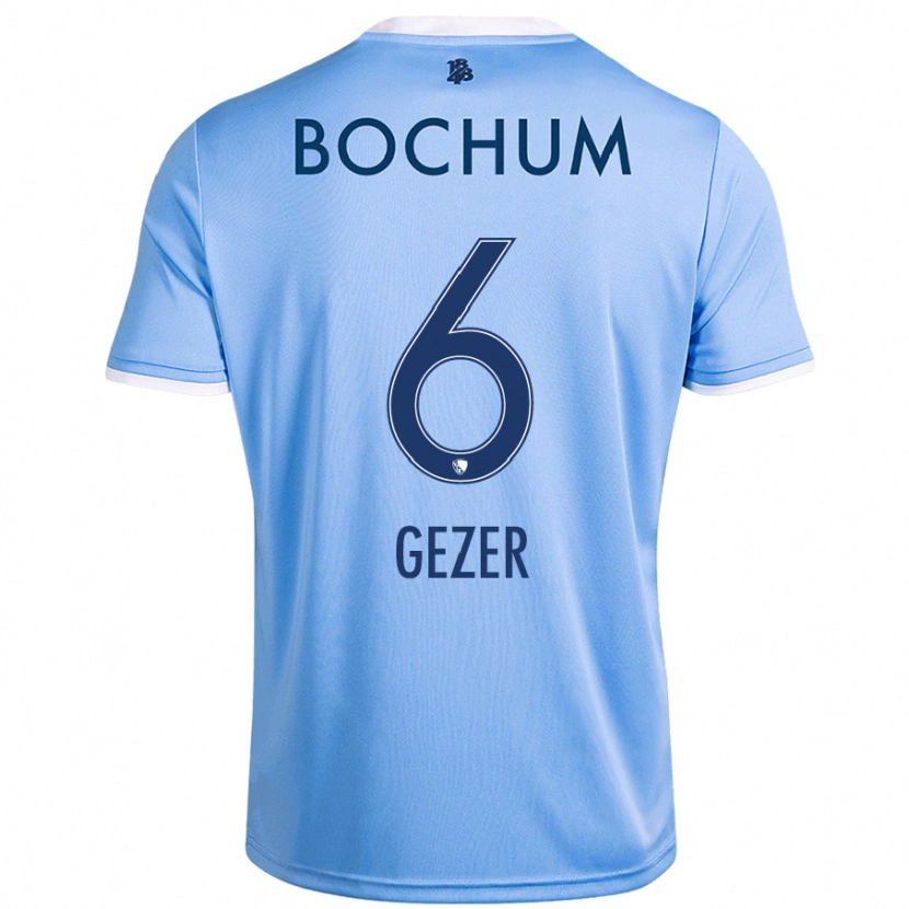 Danxen Uomo Maglia Joel Gezer #6 Azzurro Cielo Kit Gara Away 2024/25 Maglietta