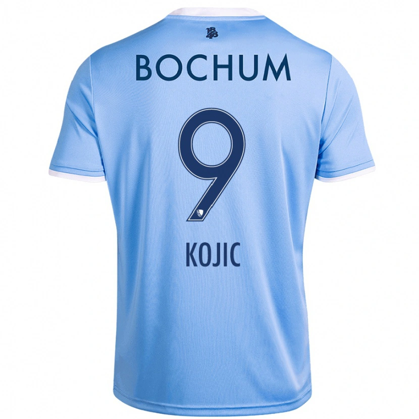 Danxen Uomo Maglia Semin Kojic #9 Azzurro Cielo Kit Gara Away 2024/25 Maglietta