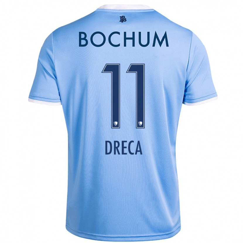 Danxen Uomo Maglia Benjamin Dreca #11 Azzurro Cielo Kit Gara Away 2024/25 Maglietta