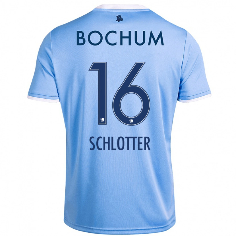 Danxen Uomo Maglia Joel Schlotter #16 Azzurro Cielo Kit Gara Away 2024/25 Maglietta