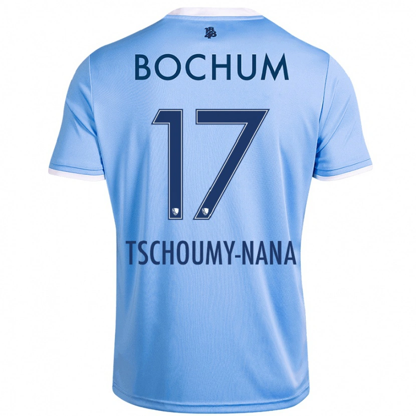 Danxen Uomo Maglia Daryl Tschoumy-Nana #17 Azzurro Cielo Kit Gara Away 2024/25 Maglietta
