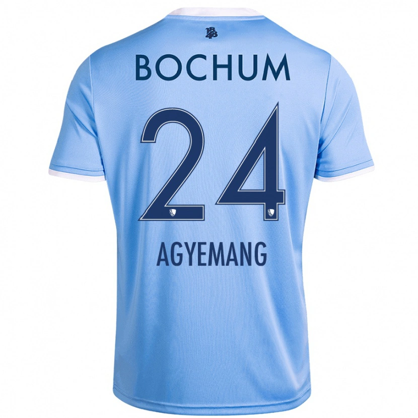 Danxen Uomo Maglia Donovan Agyemang #24 Azzurro Cielo Kit Gara Away 2024/25 Maglietta