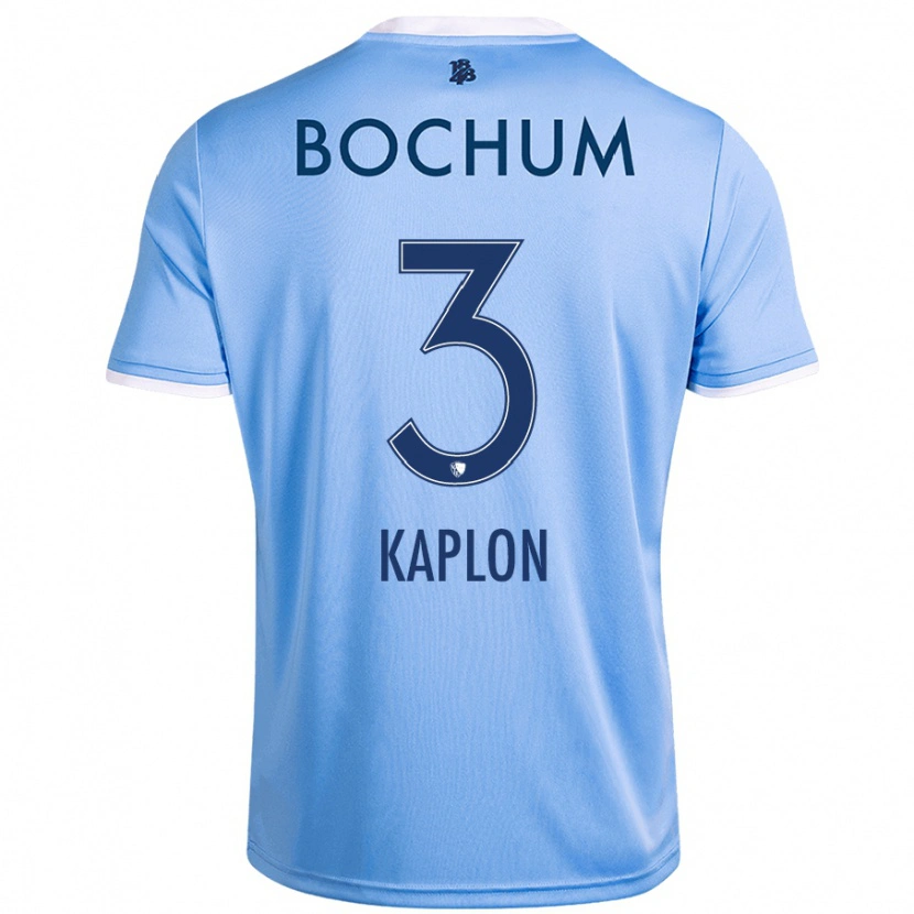 Danxen Uomo Maglia Frauke Kaplon #3 Azzurro Cielo Kit Gara Away 2024/25 Maglietta