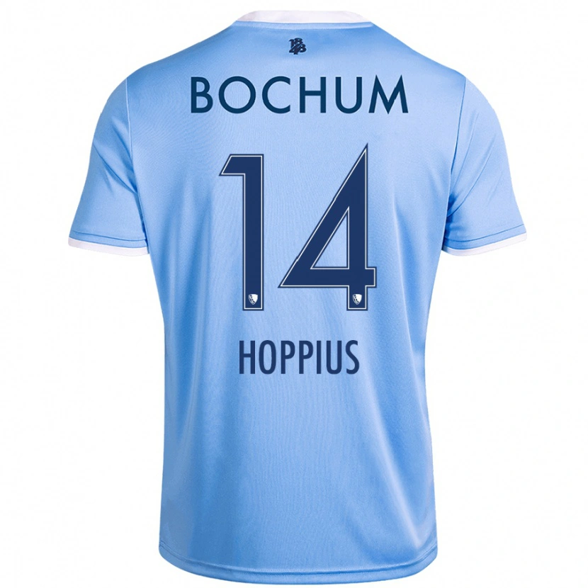 Danxen Uomo Maglia Dörthe Hoppius #14 Azzurro Cielo Kit Gara Away 2024/25 Maglietta