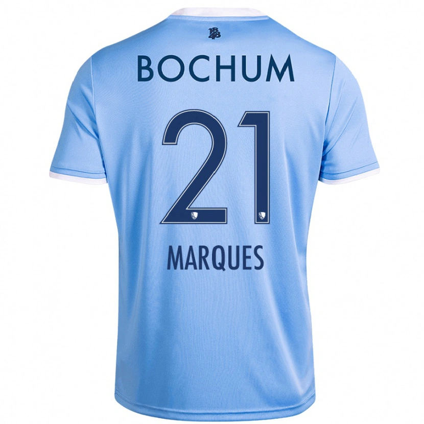 Danxen Uomo Maglia Anna Marques #21 Azzurro Cielo Kit Gara Away 2024/25 Maglietta