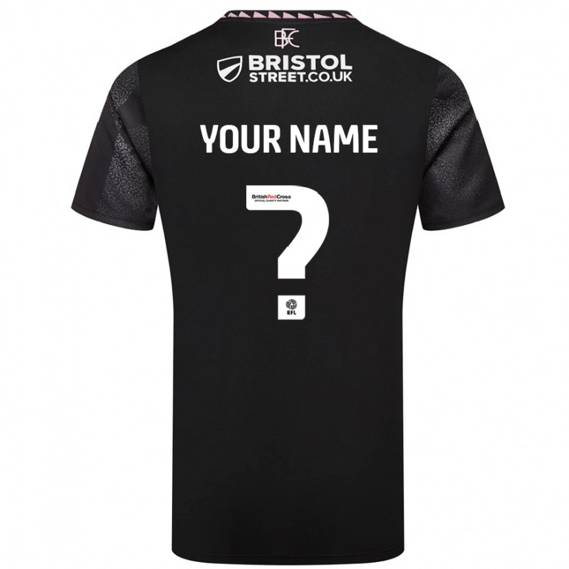 Danxen Uomo Maglia Il Tuo Nome #0 Nero Kit Gara Away 2024/25 Maglietta