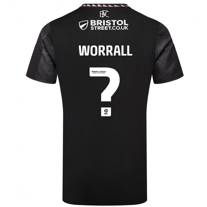 Danxen Uomo Maglia Joe Worrall #0 Nero Kit Gara Away 2024/25 Maglietta