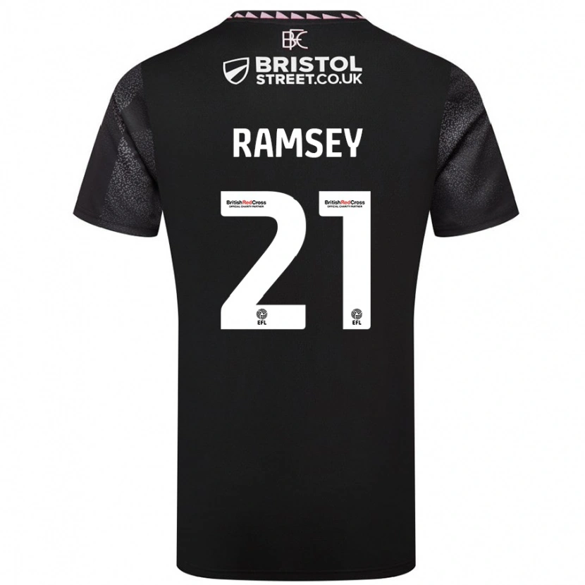 Danxen Uomo Maglia Aaron Ramsey #21 Nero Kit Gara Away 2024/25 Maglietta