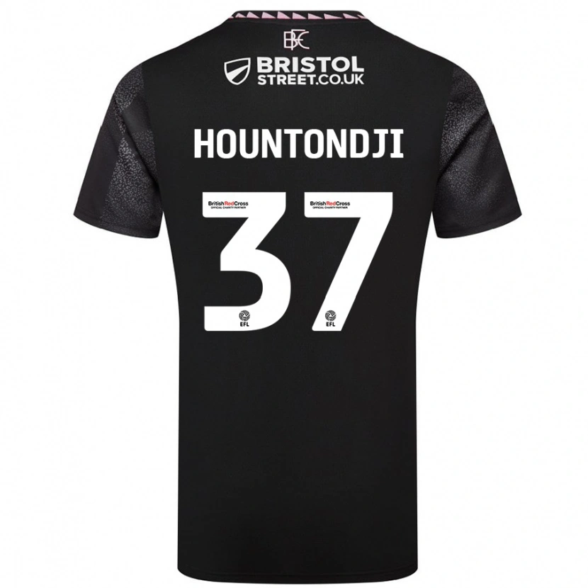 Danxen Uomo Maglia Andreas Hountondji #37 Nero Kit Gara Away 2024/25 Maglietta