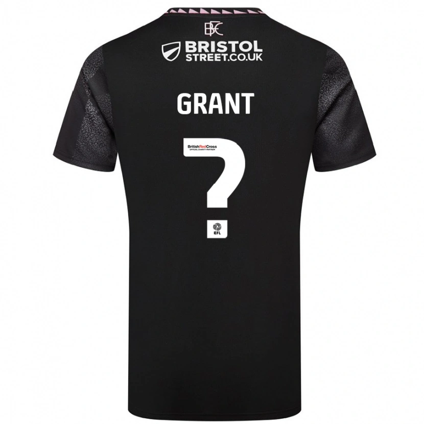 Danxen Uomo Maglia Bradley Grant #0 Nero Kit Gara Away 2024/25 Maglietta