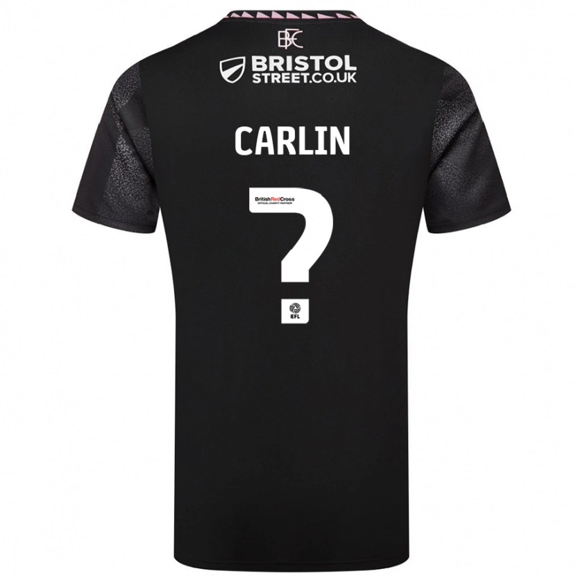 Danxen Uomo Maglia Logan Carlin #0 Nero Kit Gara Away 2024/25 Maglietta