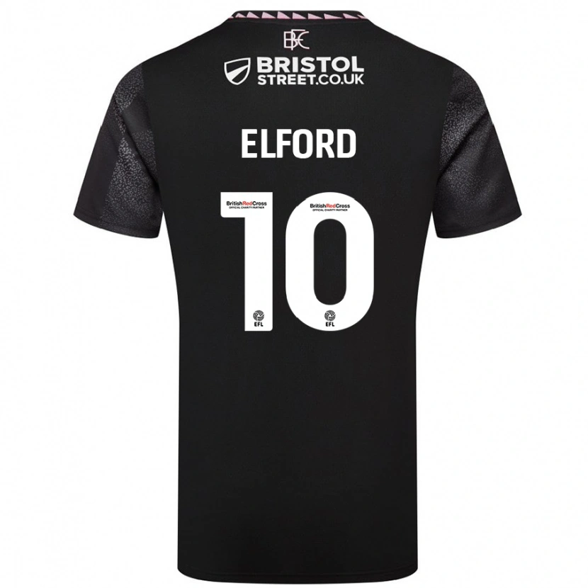 Danxen Uomo Maglia Laura Elford #10 Nero Kit Gara Away 2024/25 Maglietta