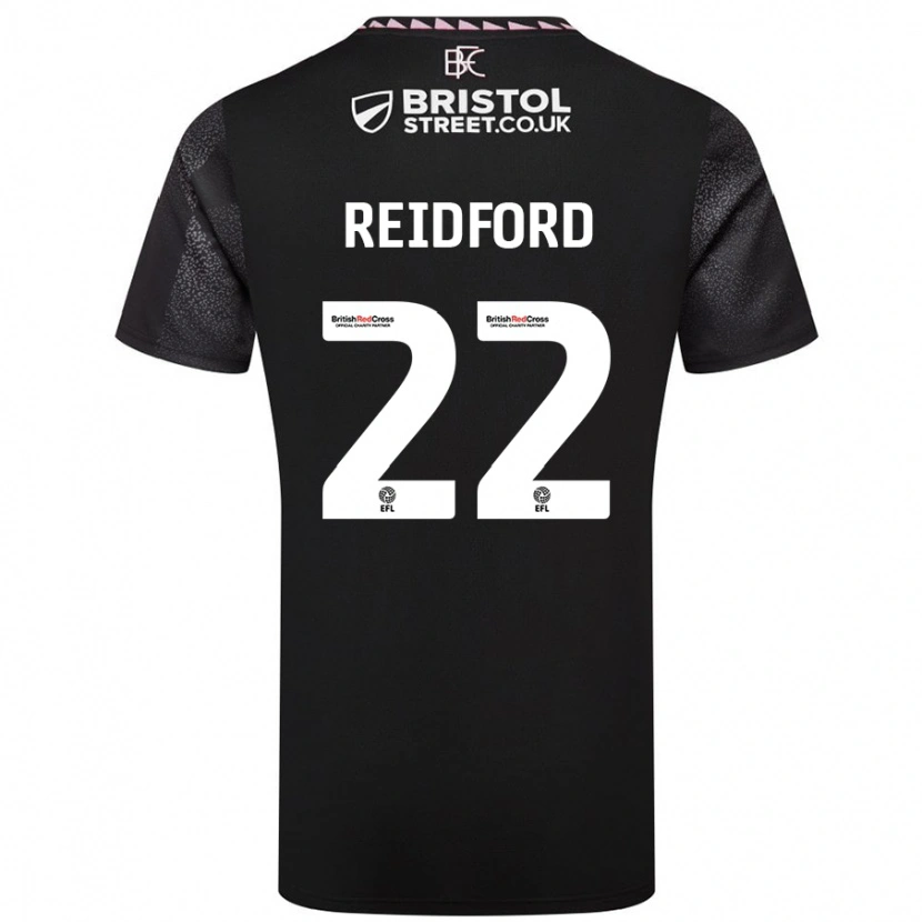 Danxen Uomo Maglia Isabella Reidford #22 Nero Kit Gara Away 2024/25 Maglietta
