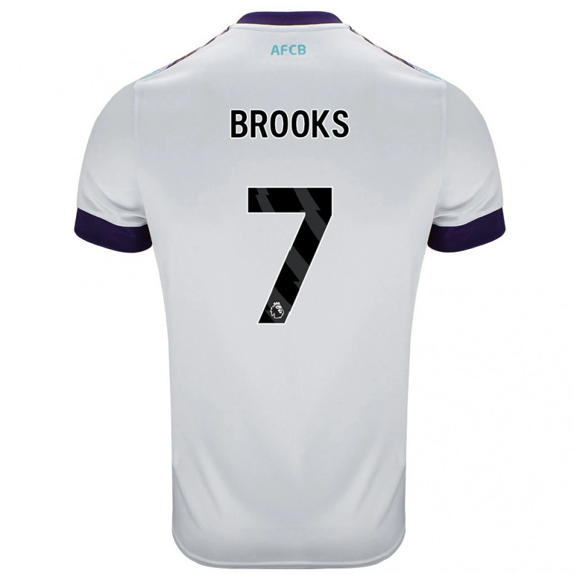 Danxen Uomo Maglia David Brooks #7 Bianco Verde Viola Kit Gara Away 2024/25 Maglietta