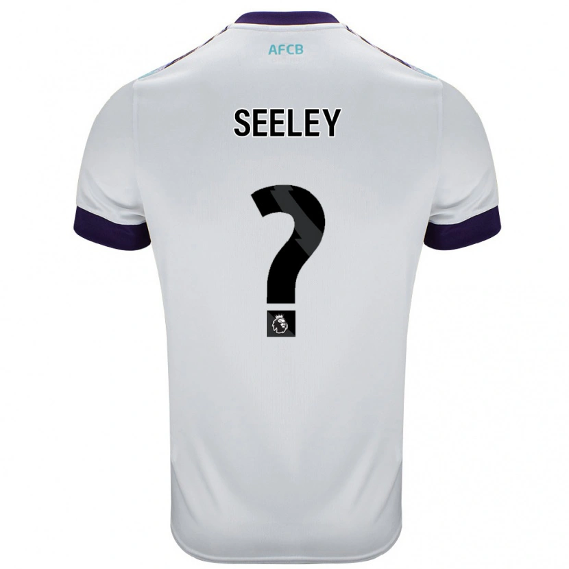 Danxen Uomo Maglia Will Seeley #0 Bianco Verde Viola Kit Gara Away 2024/25 Maglietta