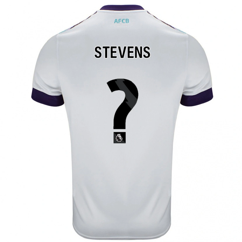 Danxen Uomo Maglia Charlie Stevens #0 Bianco Verde Viola Kit Gara Away 2024/25 Maglietta