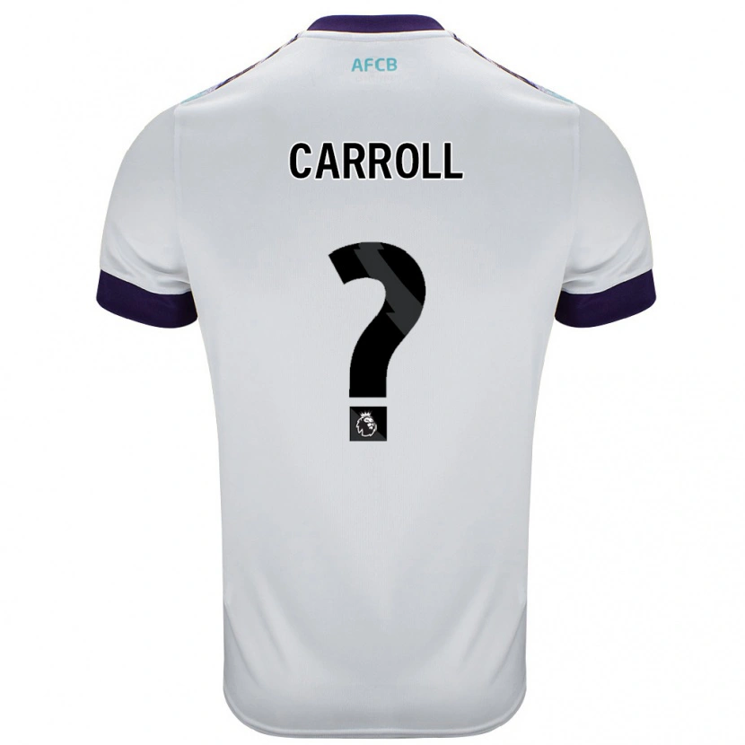 Danxen Uomo Maglia Ryan Carroll #0 Bianco Verde Viola Kit Gara Away 2024/25 Maglietta