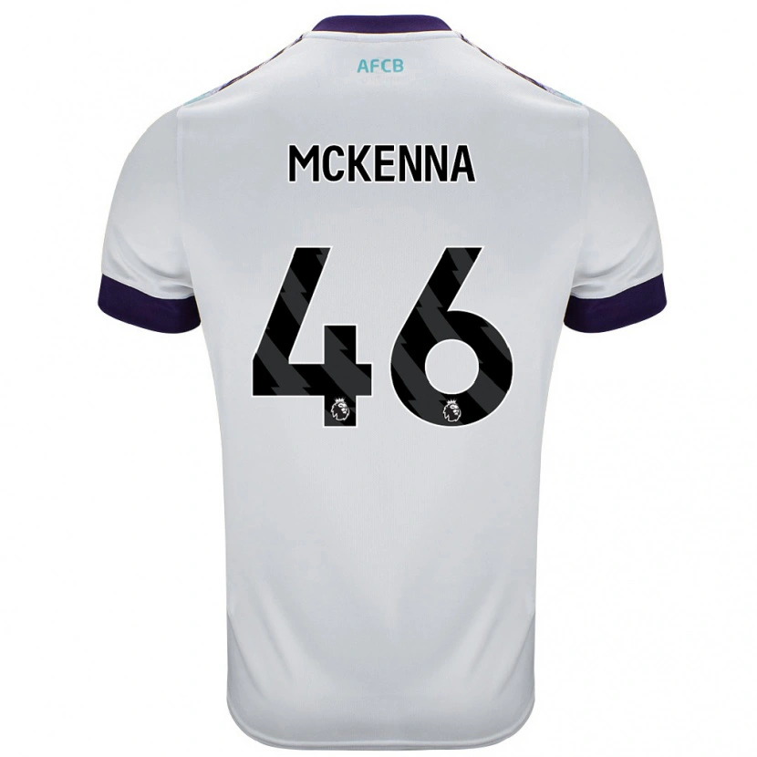 Danxen Uomo Maglia Callan Mckenna #46 Bianco Verde Viola Kit Gara Away 2024/25 Maglietta