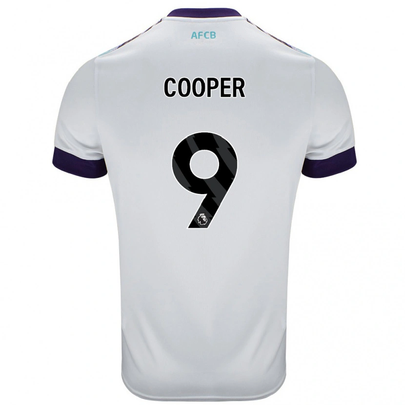 Danxen Uomo Maglia Lucy Cooper #9 Bianco Verde Viola Kit Gara Away 2024/25 Maglietta