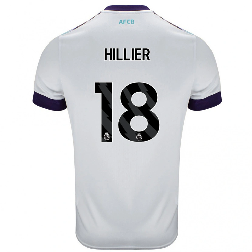 Danxen Uomo Maglia Gemma Hillier #18 Bianco Verde Viola Kit Gara Away 2024/25 Maglietta