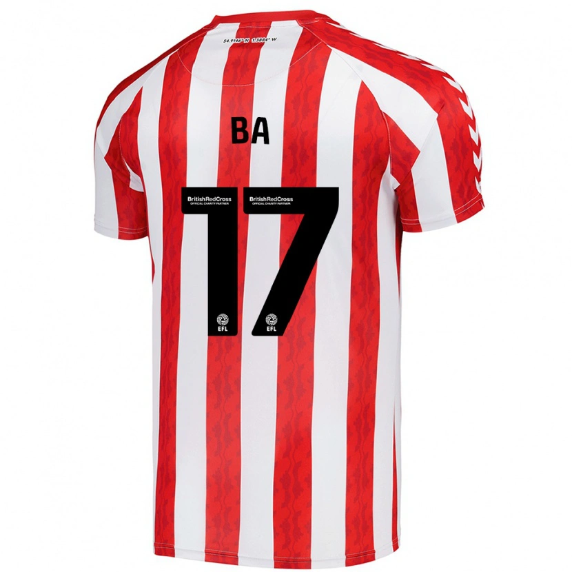 Danxen Donna Maglia Abdoullah Ba #17 Rosso Bianco Kit Gara Home 2024/25 Maglietta