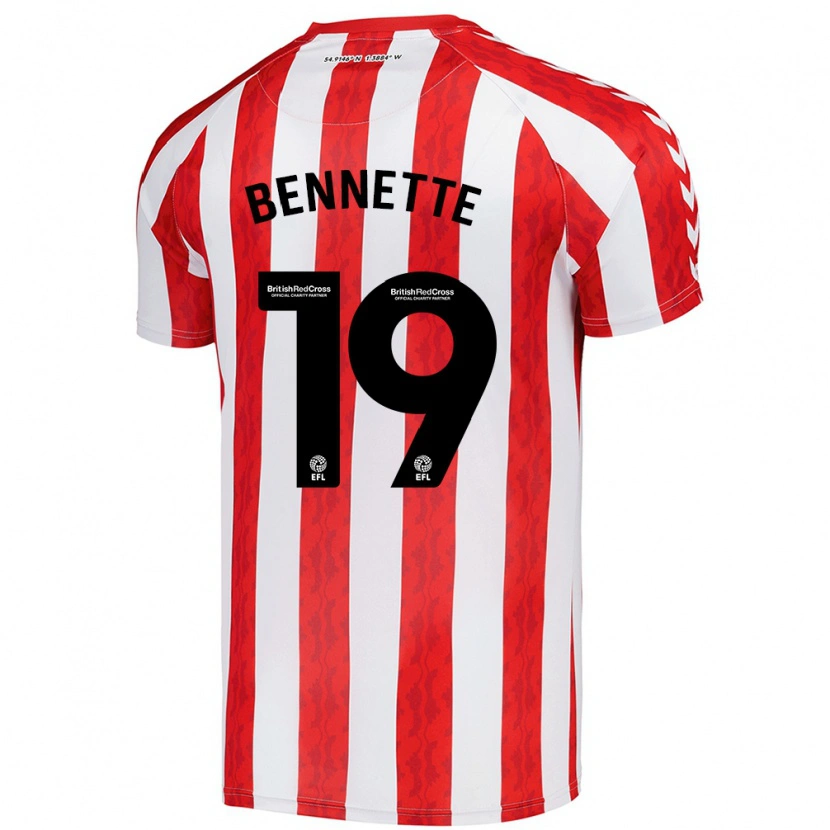 Danxen Donna Maglia Jewison Bennette #19 Rosso Bianco Kit Gara Home 2024/25 Maglietta