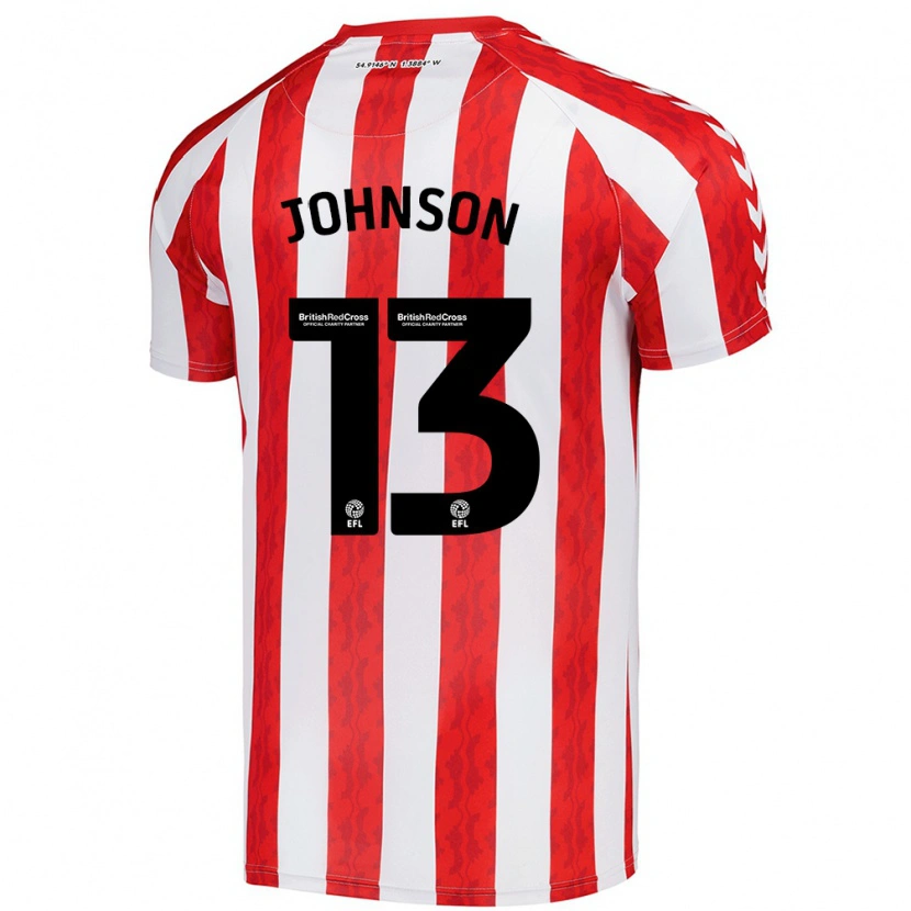Danxen Donna Maglia Zak Johnson #13 Rosso Bianco Kit Gara Home 2024/25 Maglietta